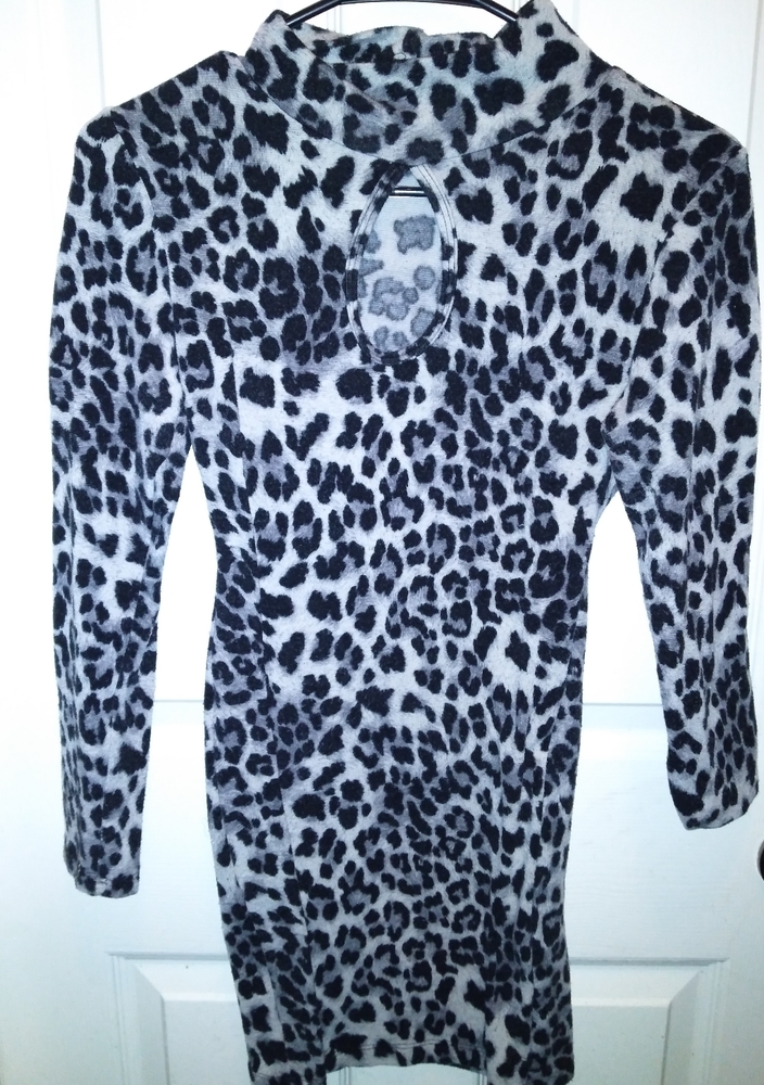 Black and white Leopard Dress
